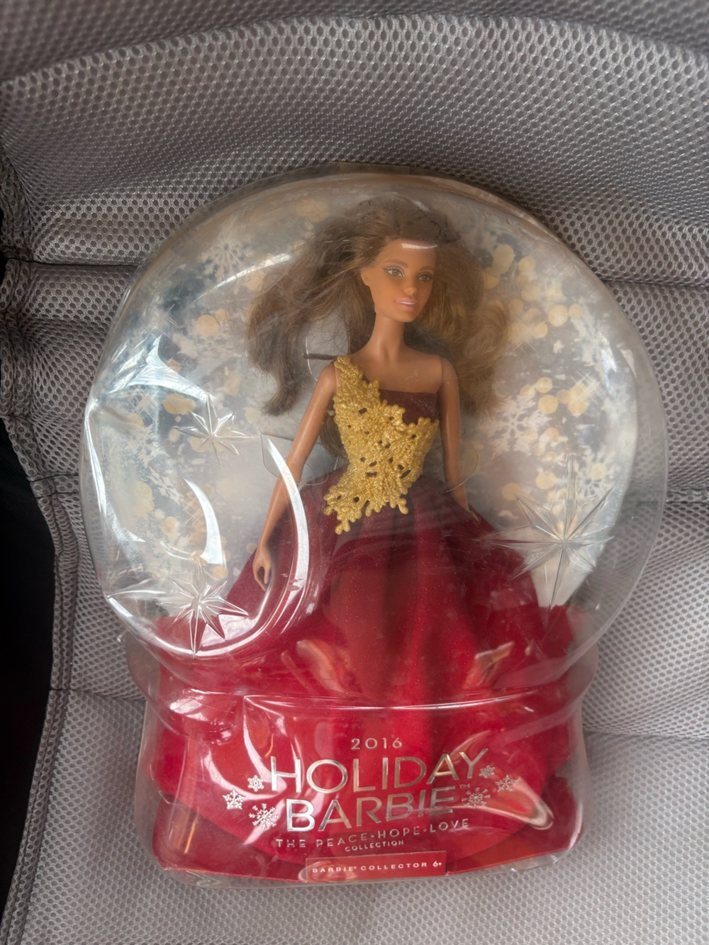Barbie Holiday Doll in Red Gown with Gold Bodice